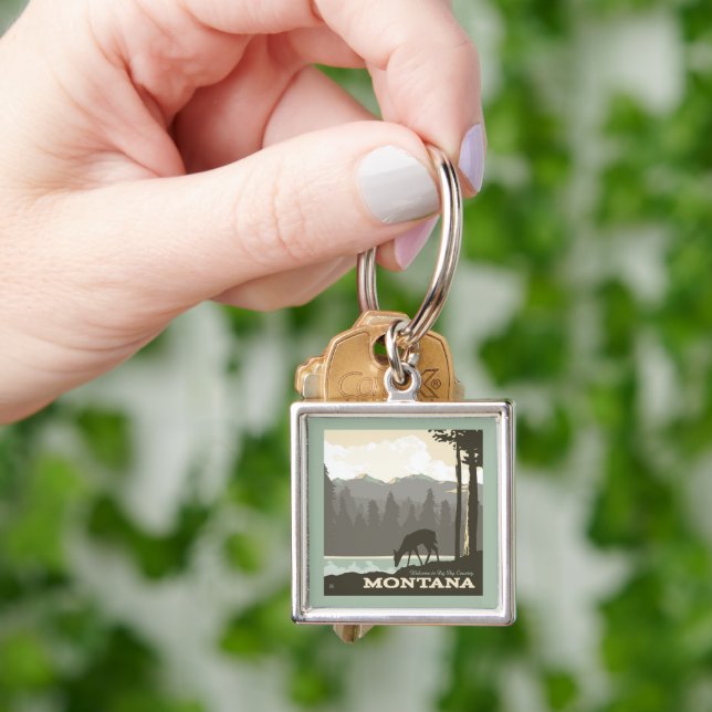 Montana | Welcome to Big Sky Country Key Ring (Hand)