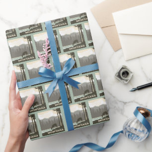 Montana   Welcome to Big Sky Country Wrapping Paper