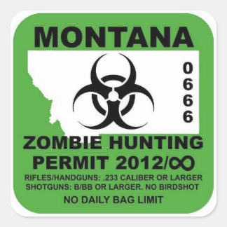 Montana Zombie Permit Sticker