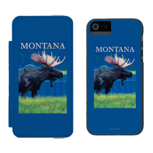 MontanaMoose Vintage Travel Poster Incipio Watson™ iPhone 5 Wallet Case