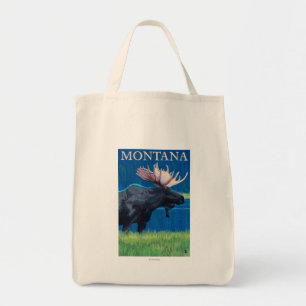 MontanaMoose Vintage Travel Poster Tote Bag