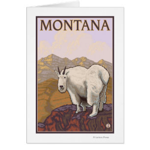 MontanaMountain Goat Vintage Travel Poster