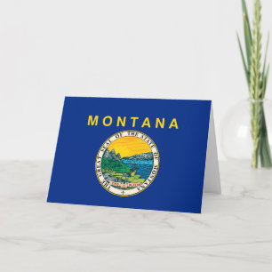 Montanan Flag & Emblem, Flag of Montana Card