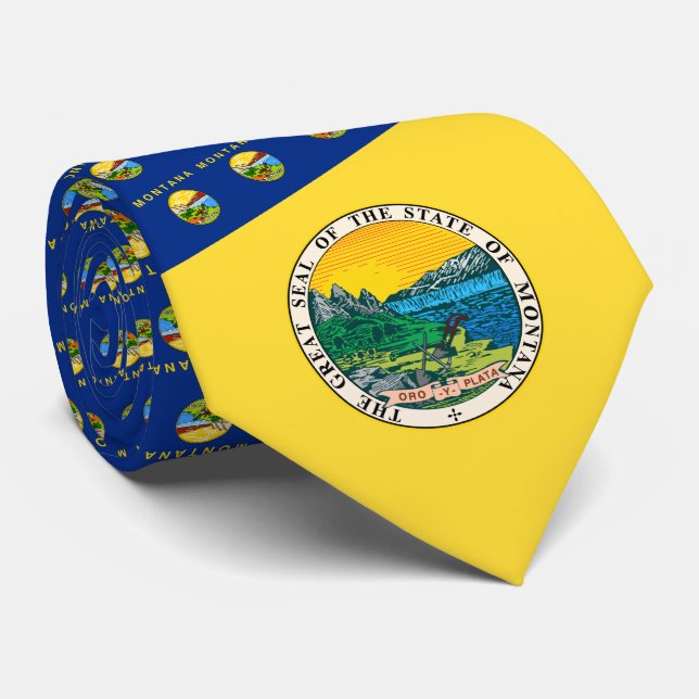 Montanan Flag & Emblem, Flag of Montana Tie (Rolled)