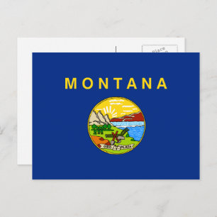 Montanan Flag, Flag of Montana Postcard