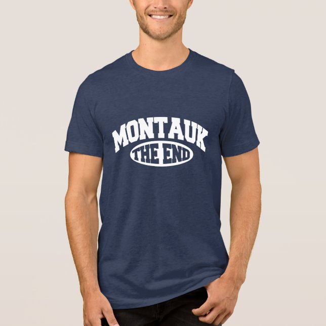 Montauk 11954 Long Island Hamptons MTK NY New York Tri-Blend Shirt (Front)