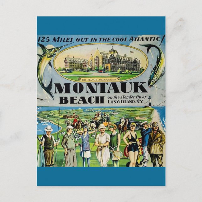 Montauk Beach Long Island Postcard (Front)