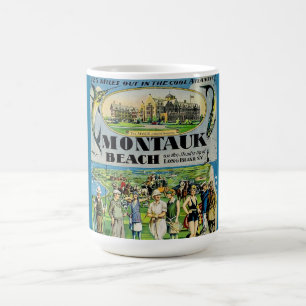 Montauk Beach Long Island Postcard Coffee Mug