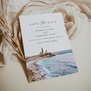 MONTAUK BEACH New York Skyline Save the Date Invitation