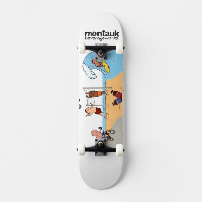 Montauk BeverageWorks Longboard Deck Skateboard (Front)