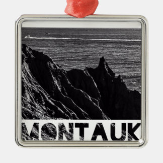 montauk graphic metal ornament