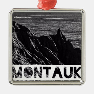 montauk graphic metal ornament