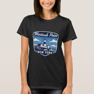 Montauk int New York Lighthouse Coastal Ocean T-Shirt