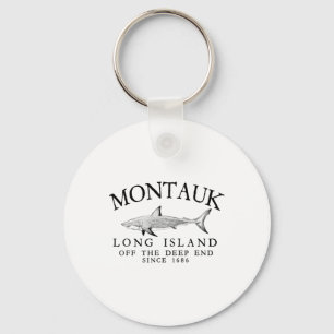 Montauk Li Off The Deep End Shark Fishing Vintage Key Ring