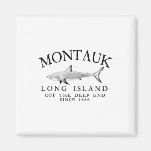 Montauk Li Off The Deep End Shark Fishing Vintage  Magnet