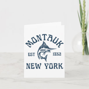 Montauk New York Fishing Marlin Travel Fish Beach Card