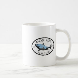 Montauk New York Fishing Shark Fish Beach Boating  Coffee Mug