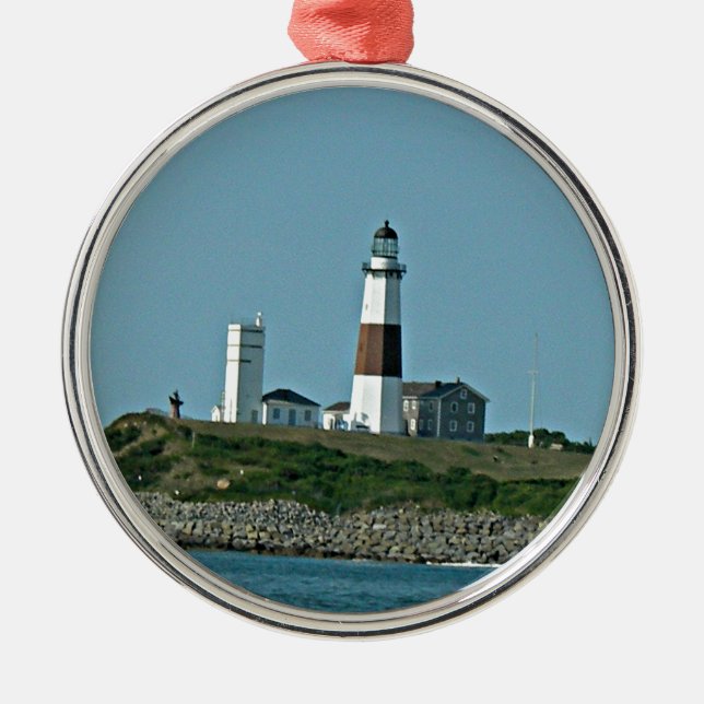 Montauk New York Metal Tree Decoration (Front)
