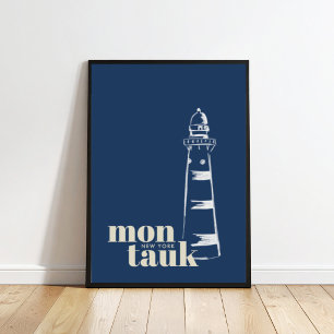 Montauk New York modern lighthouse Poster