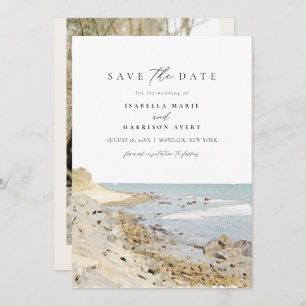 MONTAUK NEW YORK Watercolor Beach Save the Date In Invitation