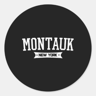Montauk Ny Gifts For Long Island Lovers New York B Classic Round Sticker