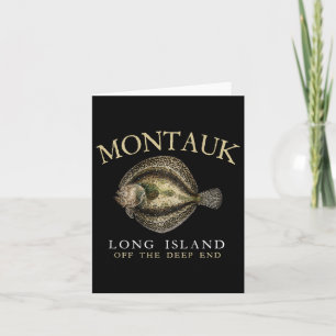 Montauk Off The Deep End Fluke Flounder Fishing On Card