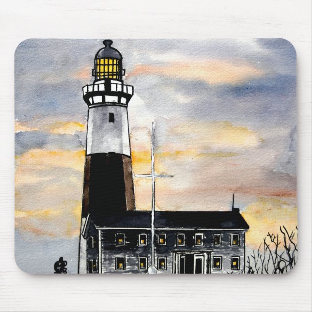montauk point lighthouse new york mouse pad (Front)