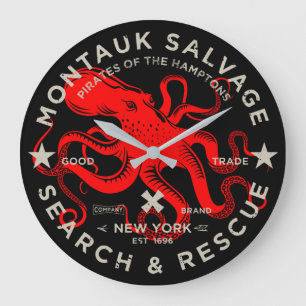 Montauk Salvage Co. Octopus Large Wall Clock