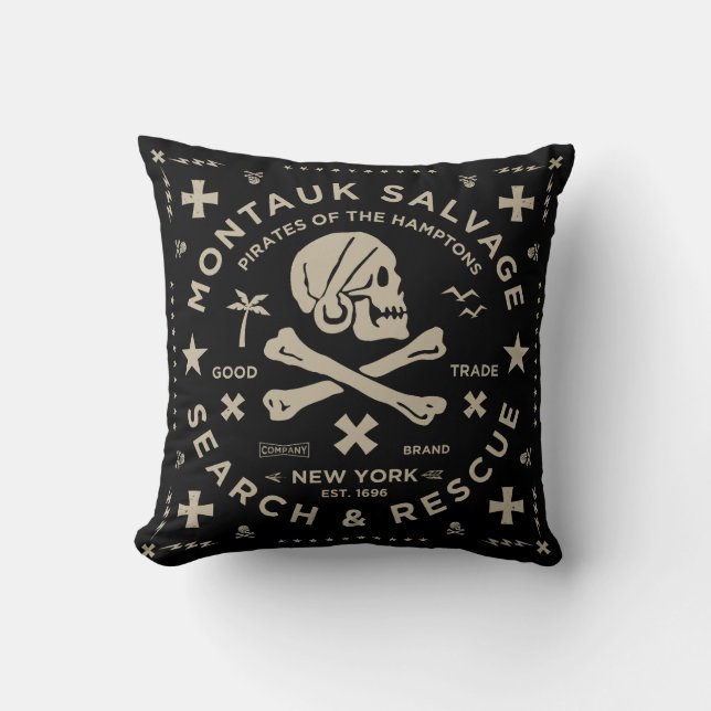 Montauk Salvage Co. Throw Pillow 4 (Front)