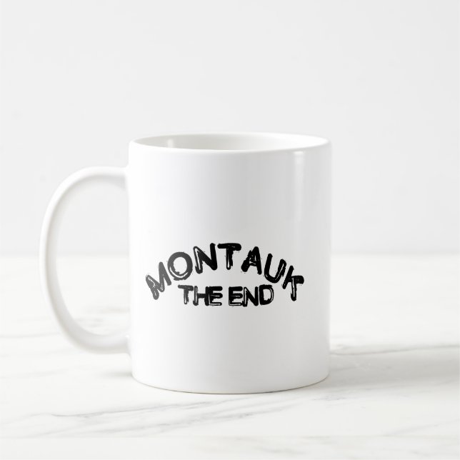 Montauk The End Long Island Beach Day Hamptons Coffee Mug (Left)
