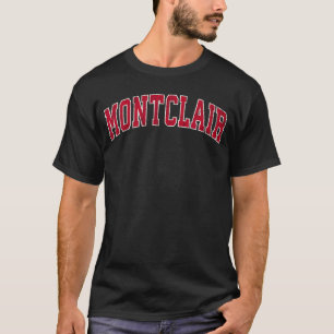 Montclair New Jersey NJ Vintage Sports Design Red  T-Shirt