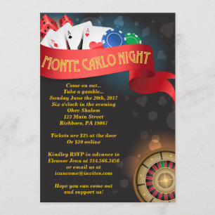 MONTE CARLO CASINO NIGHT Fund Raising Invitation