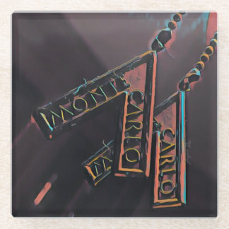 Monte Carlo Glass Art Coaster