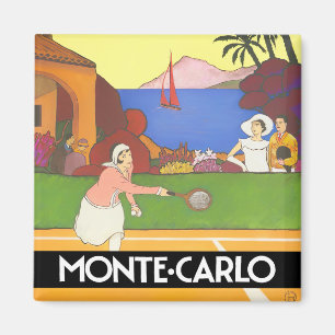 Monte Carlo Monaco France vintage travel magnet
