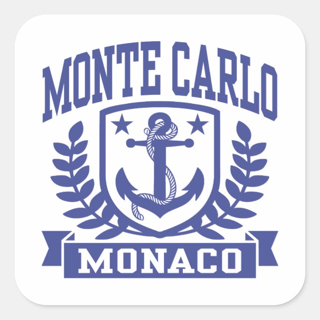Monte Carlo Monaco Square Sticker (Front)