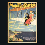 MONTE CARLO MONACO Vintage Art Deco Travel Poster<br><div class="desc">Digitally retouched and remastered! Colour corrected and blemishes removed! Hi Res reproduction vintage travel posters collection. Monte Carlo Monaco Tourism promotional vintage poster.</div>