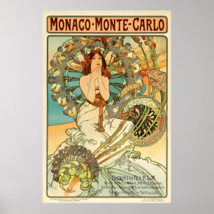 Monte-Carlo Monaco Vintage Travel Poster