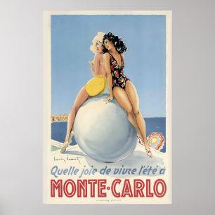 Monte Carlo Monaco Vintage Travel Poster
