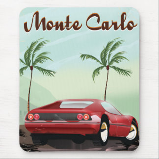 Monte Carlo sports car travel poster Mouse Pad