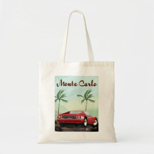 Monte Carlo sports car travel poster Tote Bag
