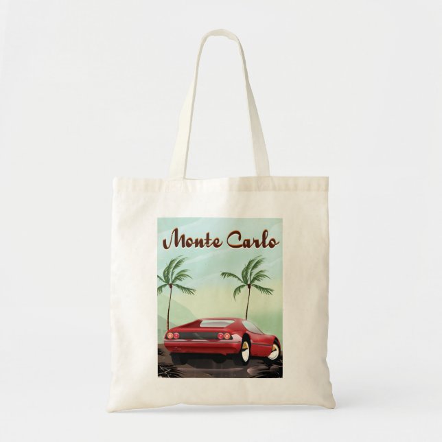Monte Carlo sports car travel poster Tote Bag (Front)