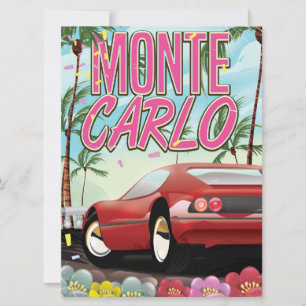 Monte Carlo supercar travel poster