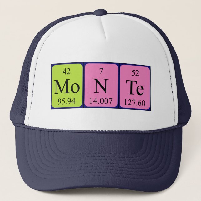 Monte periodic table name hat (Front)