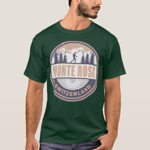 Monte Rosa Switzerland Swiss Alps Vintage Hiking  T-Shirt