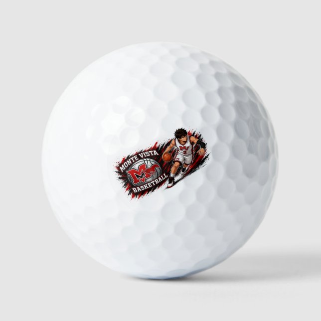 Monte Vista Basketball Golf Ball – Custom Sports S (Front)