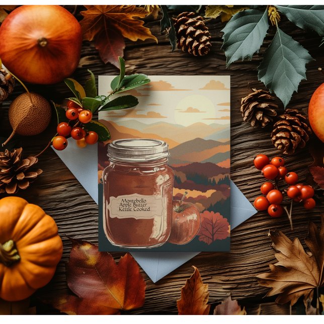 Montebello, Virginia Apple Butter customisable Postcard (Creator Uploaded)