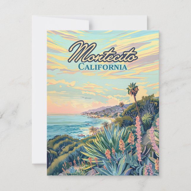 Montecito California Santa Barbara Coastline Card (Front)