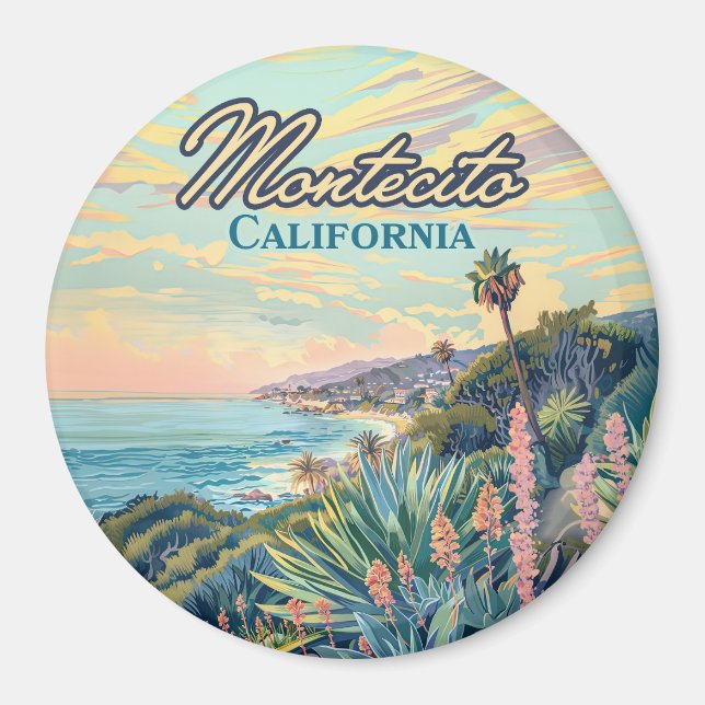 Montecito California Santa Barbara Coastline Magnet (Front)