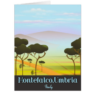 Montefalco, Umbria italy travel poster