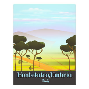 Montefalco, Umbria italy travel poster